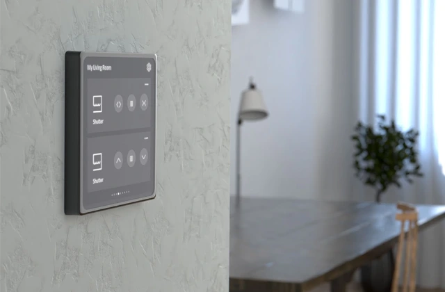 Schneider Electric KNX control panel on a wall