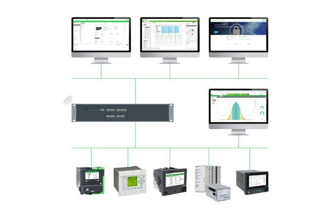 Schneider Electric building management system diagram