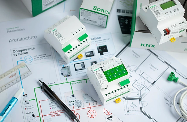 SpaceLogic KNX modules on project documentation